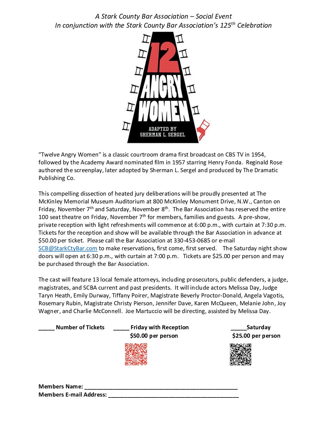 12 Angry Women with Reception